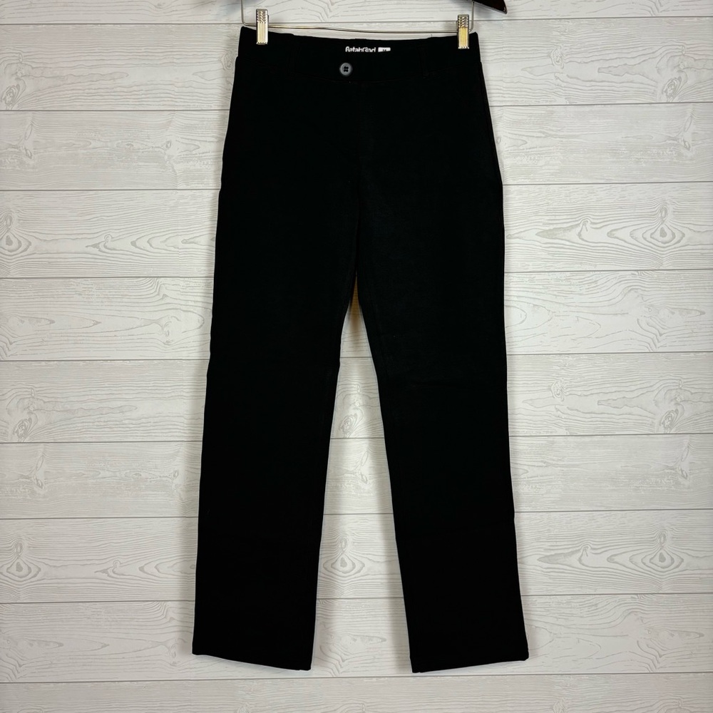 Betabrand Straight-Leg Classic Dress Yoga Pants Size Medium Petite Black/Gray - Picture 2 of 9